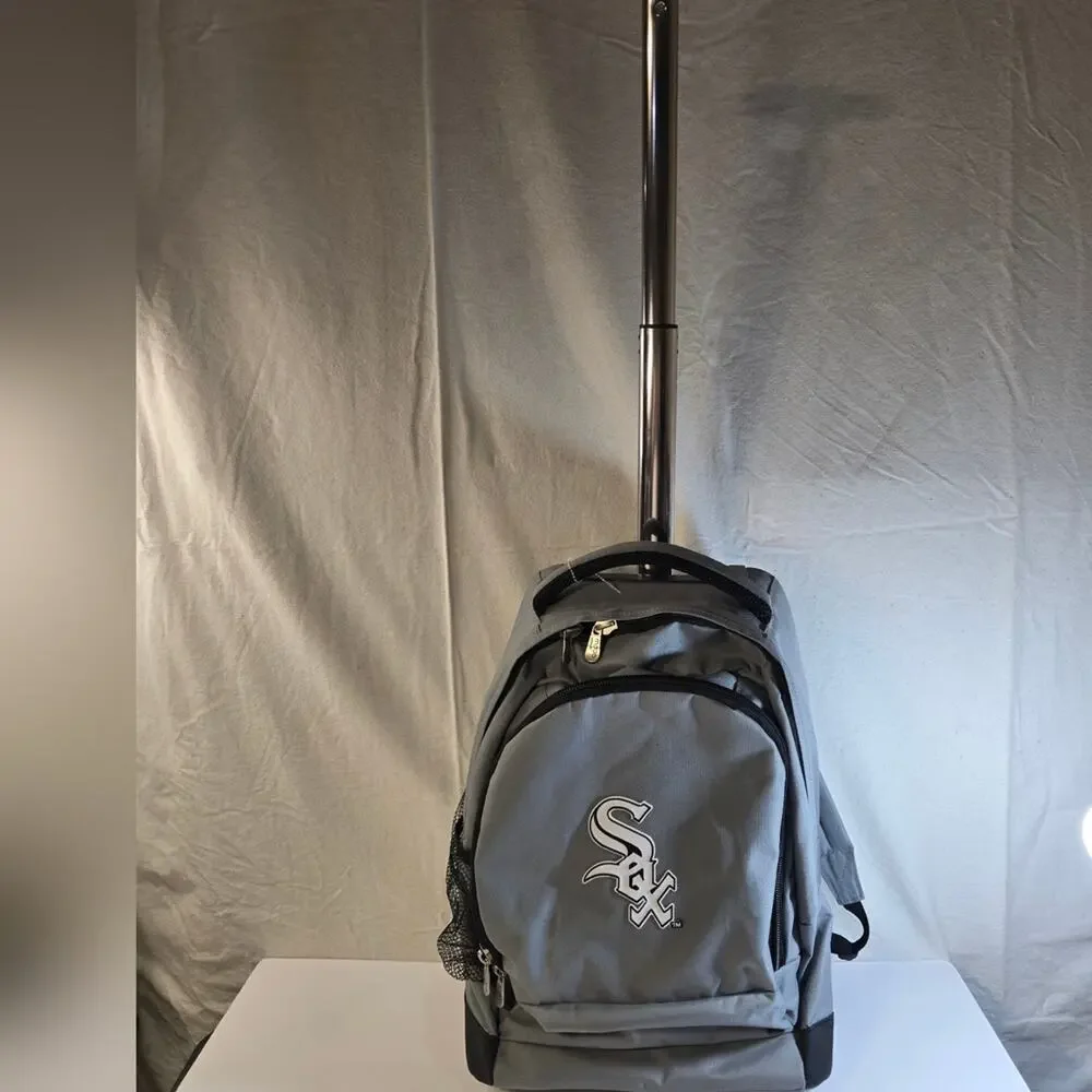Chicago White Sox Premium Wheeled Backpack in Grey